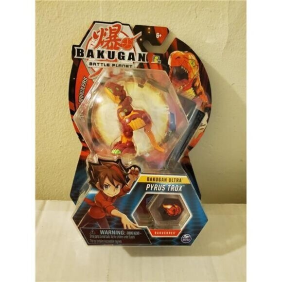 New Spin Master BAKUGAN Ultra PYRUS TROX Battle Planet Brawlers Collectible